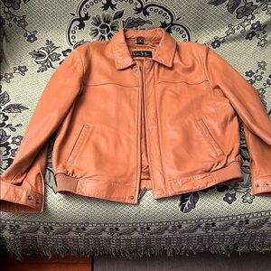 Nicole Miller Light Brown Leather Jacket